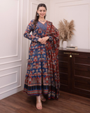 NEW BEAUTIFUL HEAVY FULLY FLAIRED ANARKALI STITCHIED SUIT SET