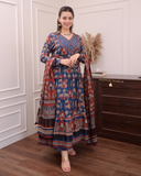 NEW BEAUTIFUL HEAVY FULLY FLAIRED ANARKALI STITCHIED SUIT SET