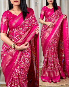 SOFT COTTON DENT SAREE - Saree.IN - Saree