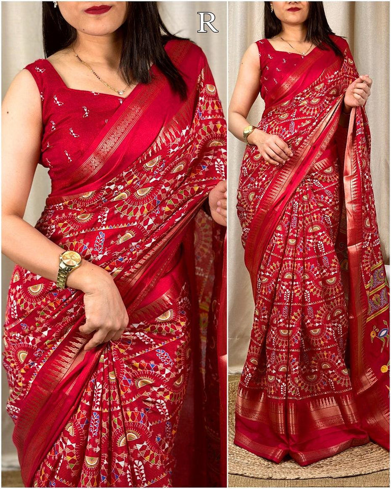 SOFT COTTON DENT SAREE - Saree.IN - Saree