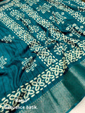 COTTON CRAPE SAREE WITH SEQUENCE WORK