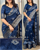 Bunny Crape with self weaving - Saree