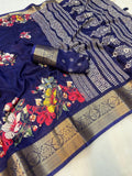 Soft Delta Moss two toned saree with beautiful self jacquard all over and jacquard border - Saree