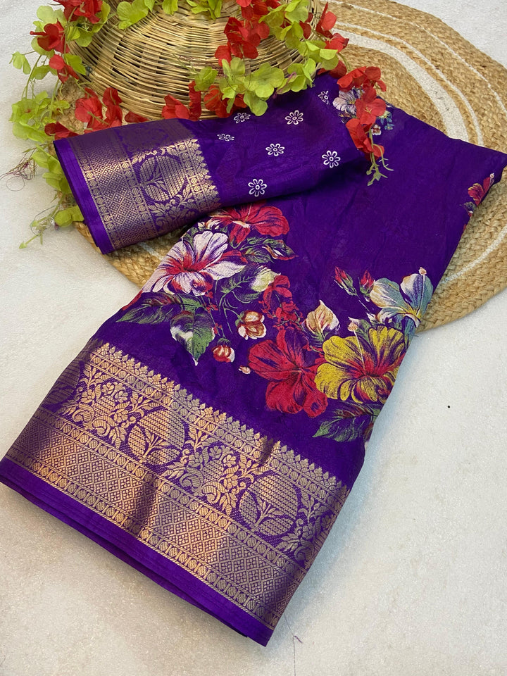 Soft Delta Moss two toned saree with beautiful self jacquard all over and jacquard border