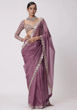 Beautiful all over embroidery sequence georgette saree