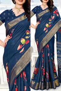 Jaipuri Cotton Rajwadi Print Saree