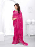 CELIBRITY INSPIRED DIAMOND WORK PARTY WEAR GEORGETTEE SAREE