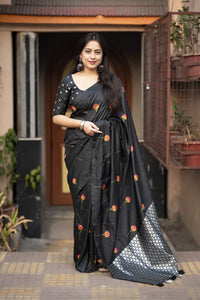 New soff silk woven saree catalog