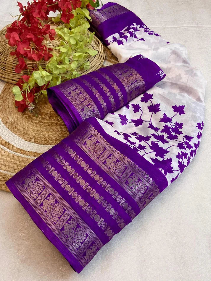 Beautiful Soft Dola Jacquard Sarees
