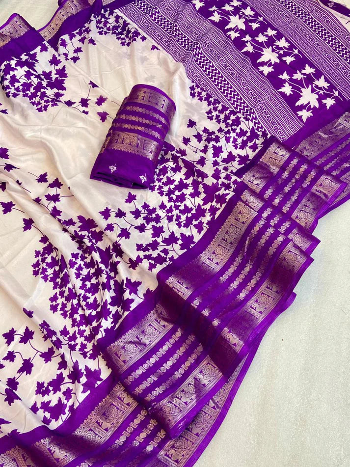 Beautiful Soft Dola Jacquard Sarees