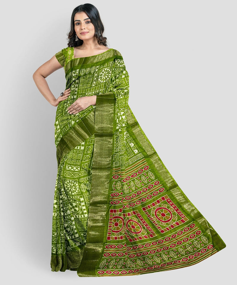 Soft Cotton Crape Saree with woven sequence design all over.