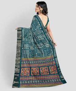 Soft Cotton Crape Saree with woven sequence design all over.