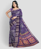 Soft Cotton Crape Saree with woven sequence design all over.